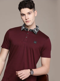 French Connection Solid Polo Collar Pure Cotton T-shirt