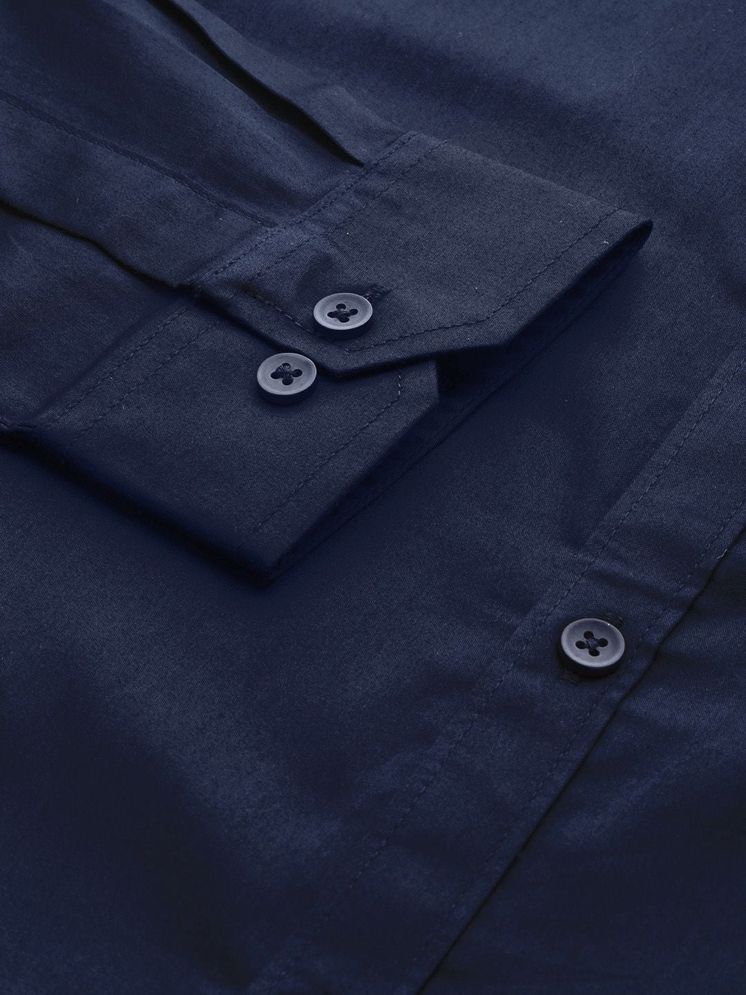 DENNISON Men Navy Blue Smart Slim Fit Solid Formal Shirt