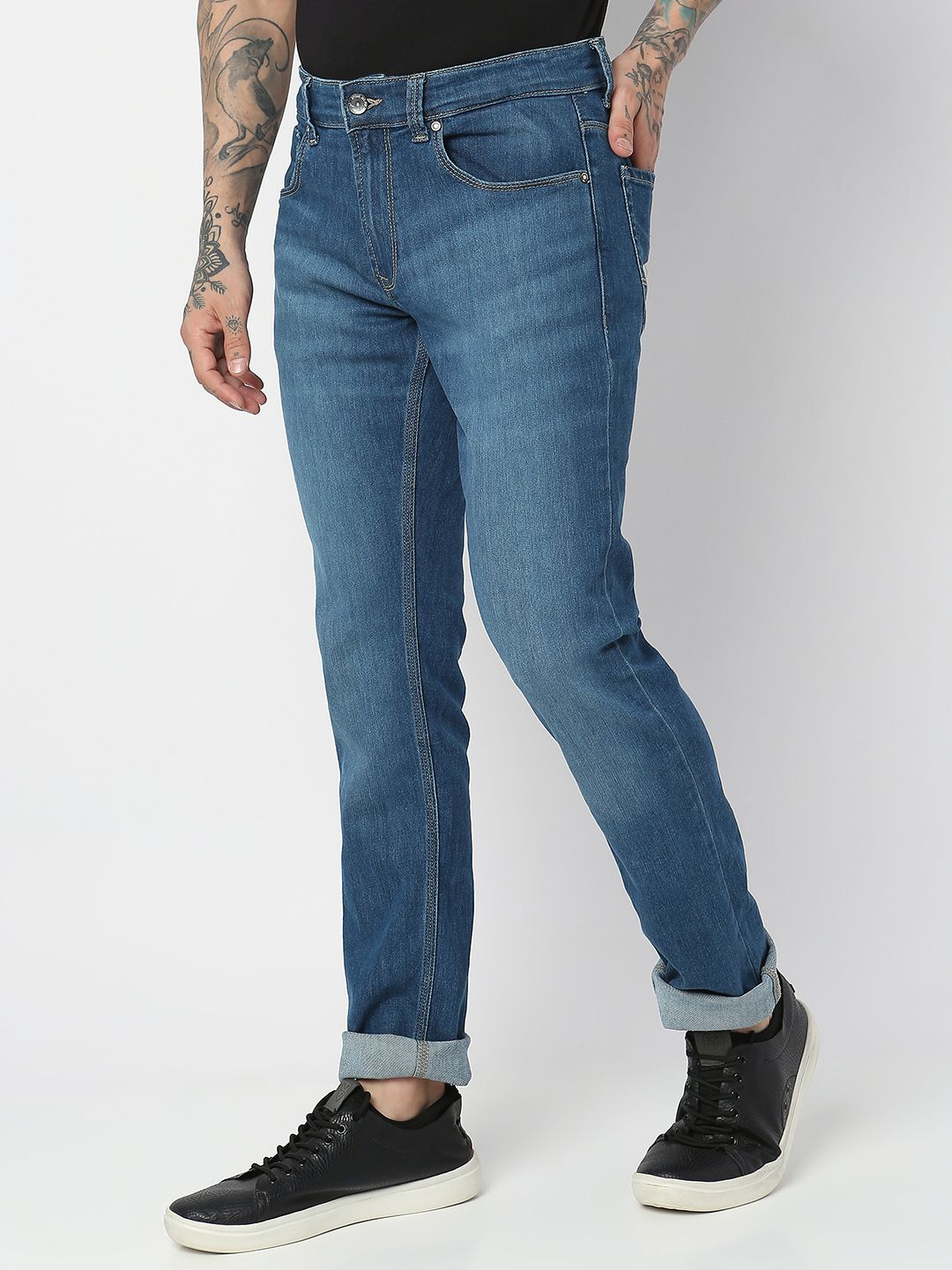 SPYKAR Men Rover Narrow Leg Light Fade Stretchable Jeans