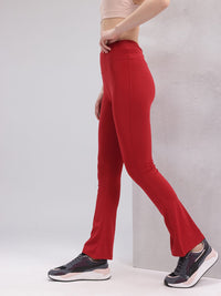HRX by Hrithik Roshan Women Rapid-Dry Flared Training Tights with Reflective Details