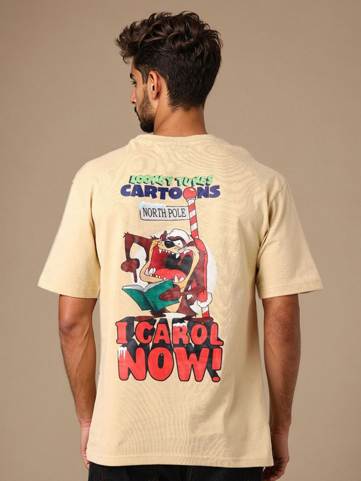 The Indian Garage Co Men Looney Tunes Graphic Printed Round Neck Pure Cotton Boxy T-shirt