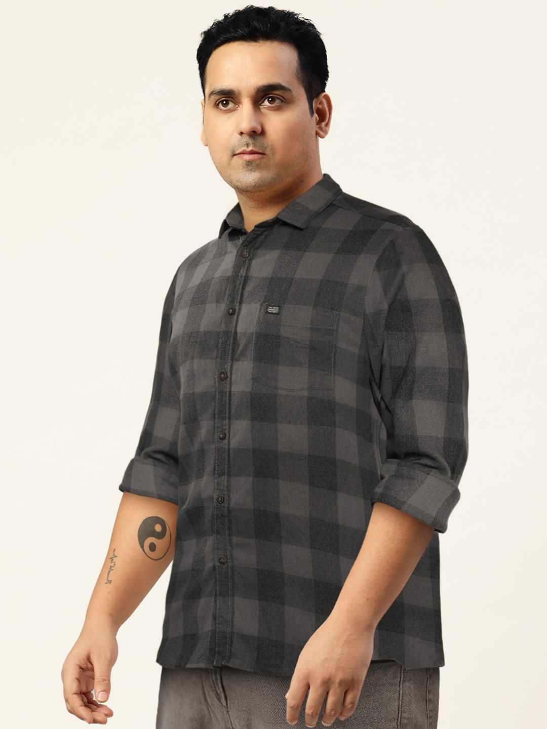 The Indian Garage Co Pure Cotton Checked Casual Shirt