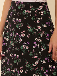 Berrylush Women Floral Printed A-line Maxi Skirt