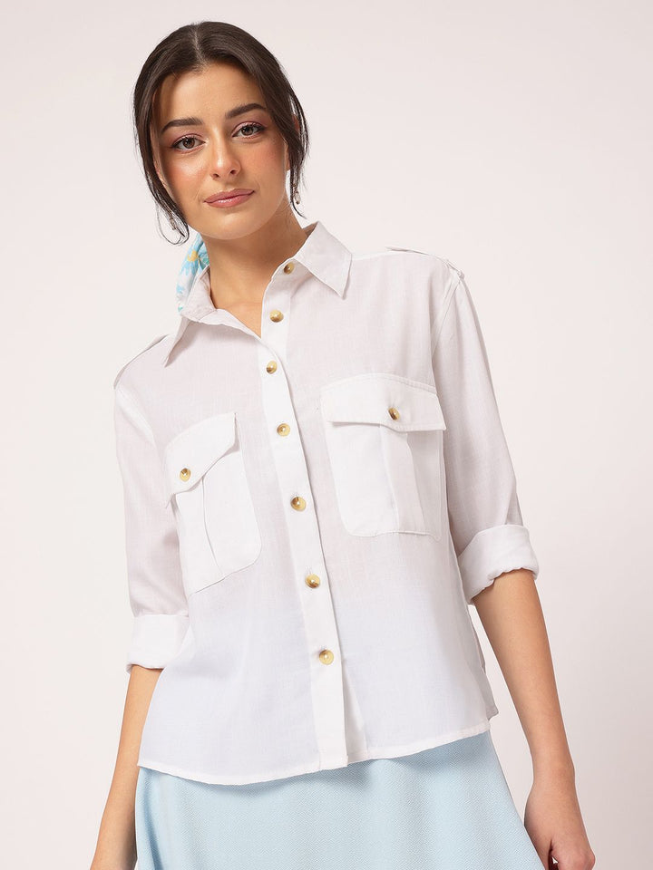 DressBerry Edgy Essentials Shirt with Pocket Detail