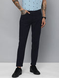 The Indian Garage Co Men Navy Blue Slim Fit Solid Chinos