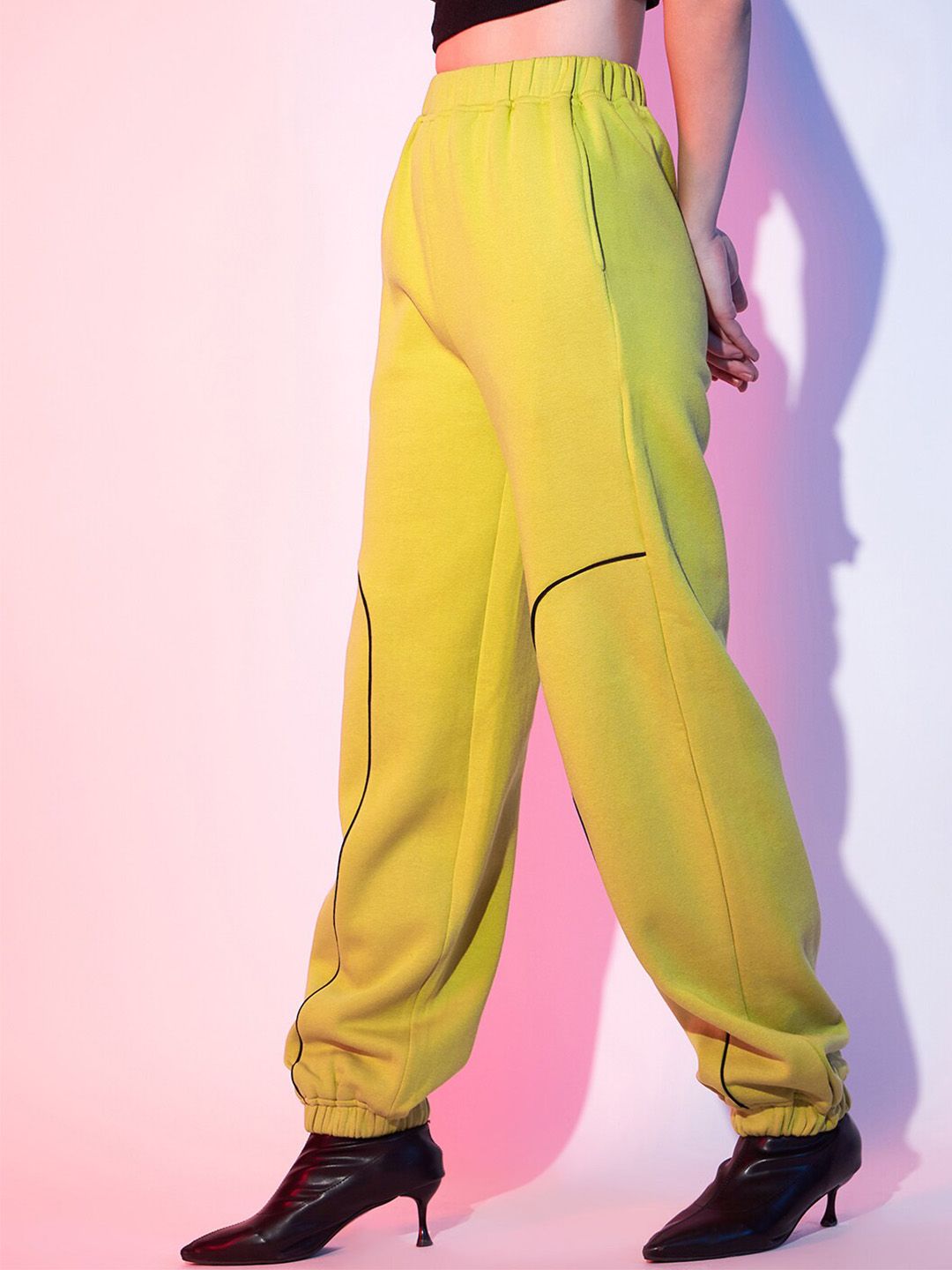 STREET 9 Women Yellow Loose Fit Joggers