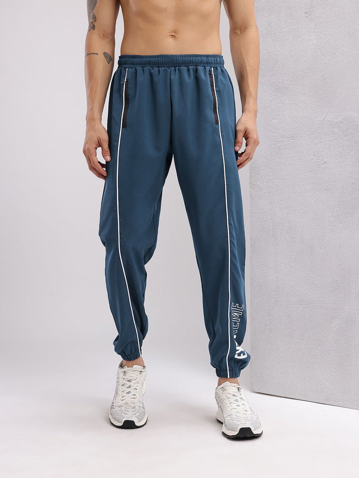 HRX by Hrithik Roshan Men Printed Detail Contrast Piping Training Joggers