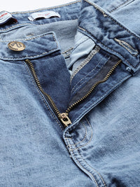 The Indian Garage Co Men Bootcut Slash Knee Ripped Light Fade Stretchable Jeans