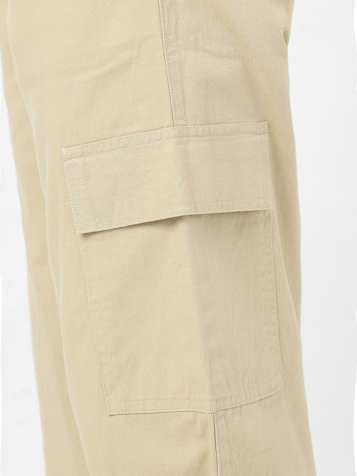 Urbano Fashion Men Loose Baggy Fit Solid Cargo Chino Pant with 6 Pockets Non-Stretchable