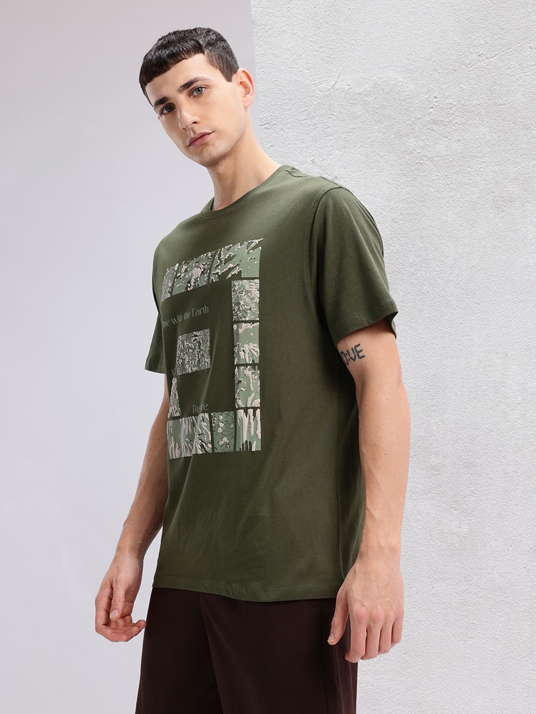 HRX by Hrithik Roshan Printed Pure Cotton Yoga T-shirt