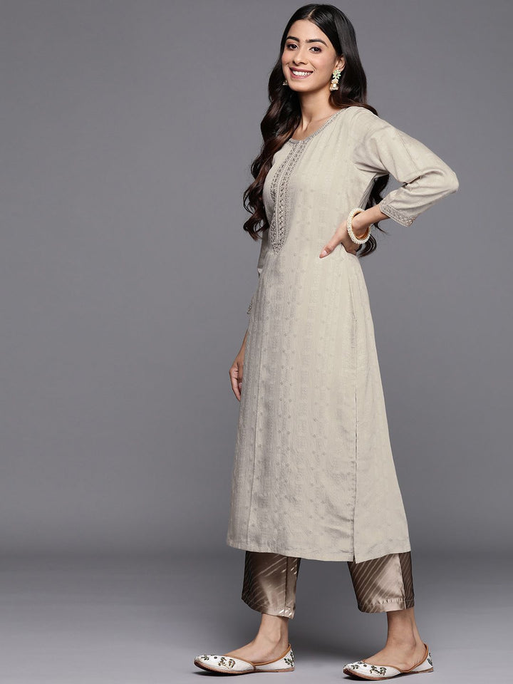 Libas Woven Design Pastels Dobby Kurta