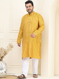 SOJANYA PLUS Plus Size Woven Design Kurta with Pyjama