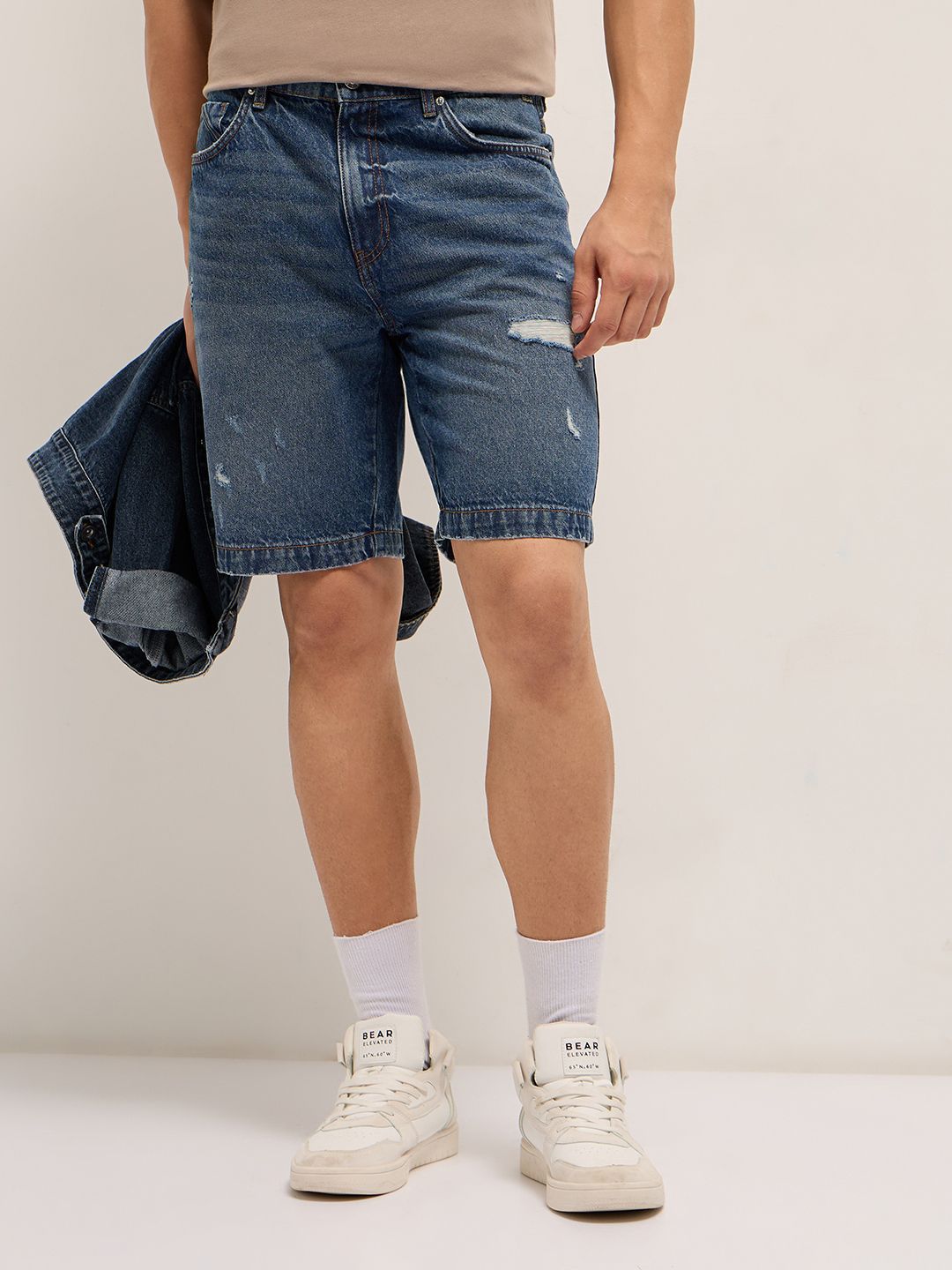 THE BEAR HOUSE Men Relaxed Fit Denim Short