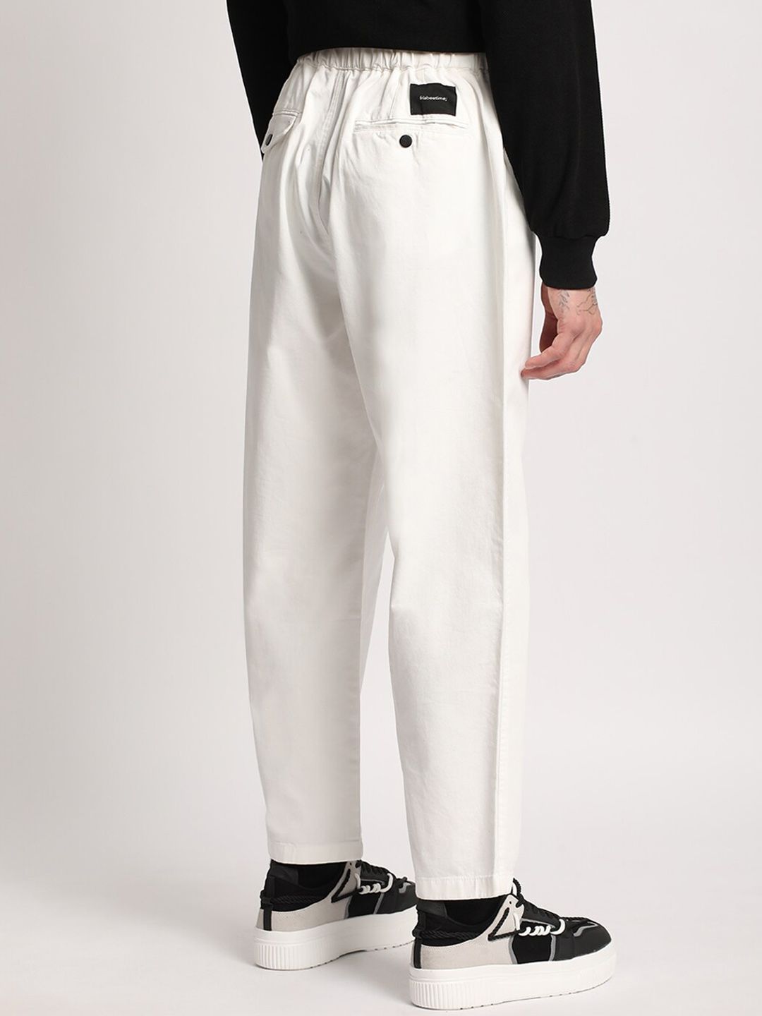 THE BEAR HOUSE Men Straight Fit Mid Rise Cotton Trousers
