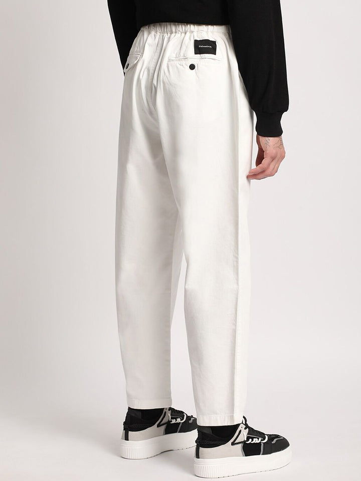 THE BEAR HOUSE Men Straight Fit Mid Rise Cotton Trousers