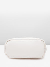 Lino Perros Women Geometric Textured Structured Handheld Bag with Quilted Detail