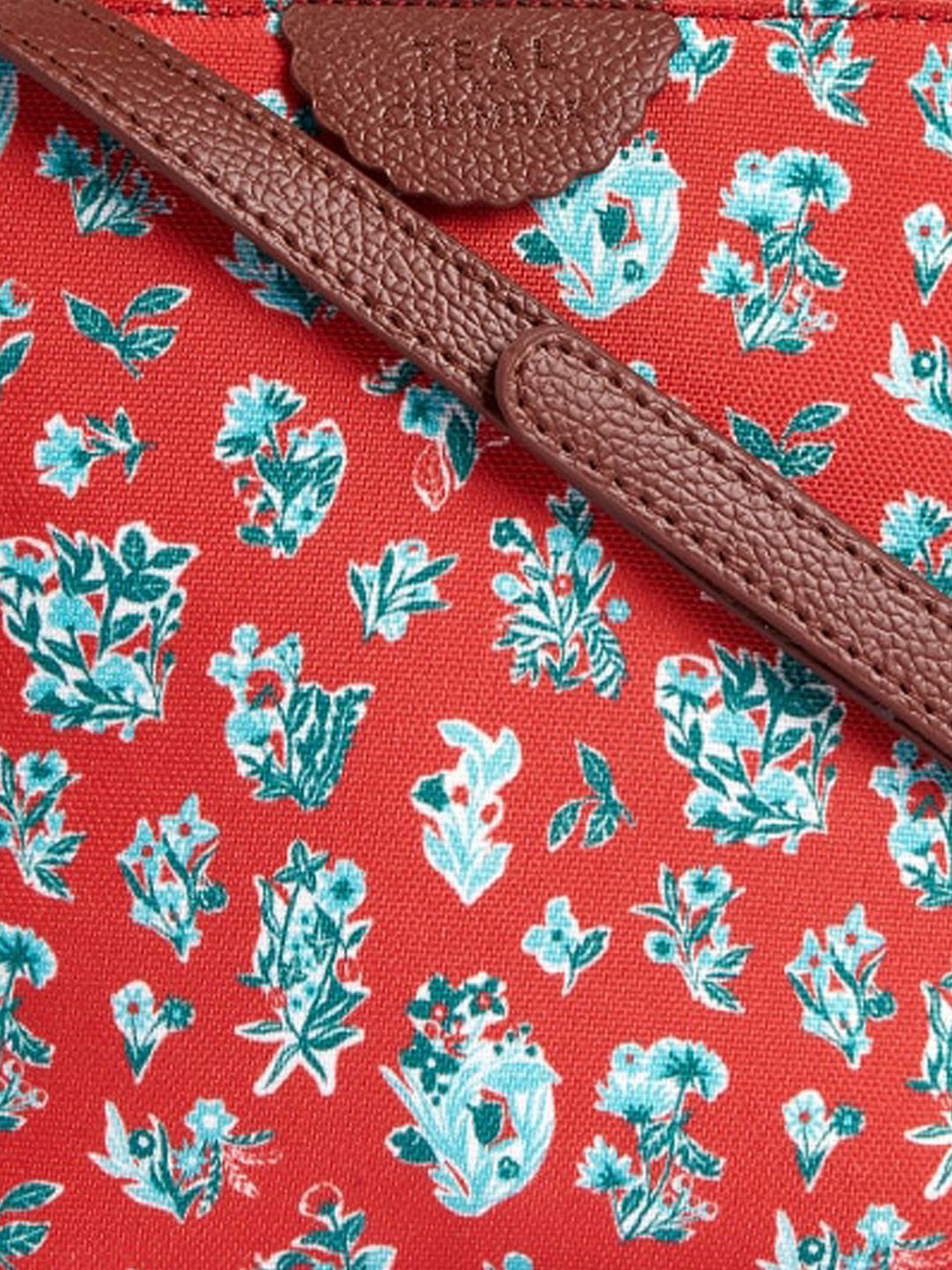 TEAL BY CHUMBAK Floral Printed Structured Sling Bag