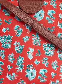 TEAL BY CHUMBAK Floral Printed Structured Sling Bag