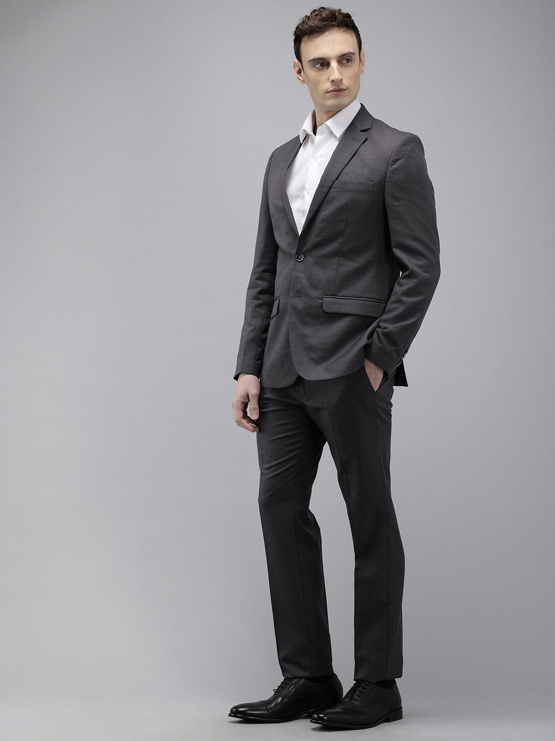 Park Avenue Super Slim Fit Notched Lapel Collar 2 Piece Formal Suit