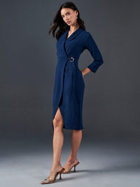 AND V-Neck Sheath Dress