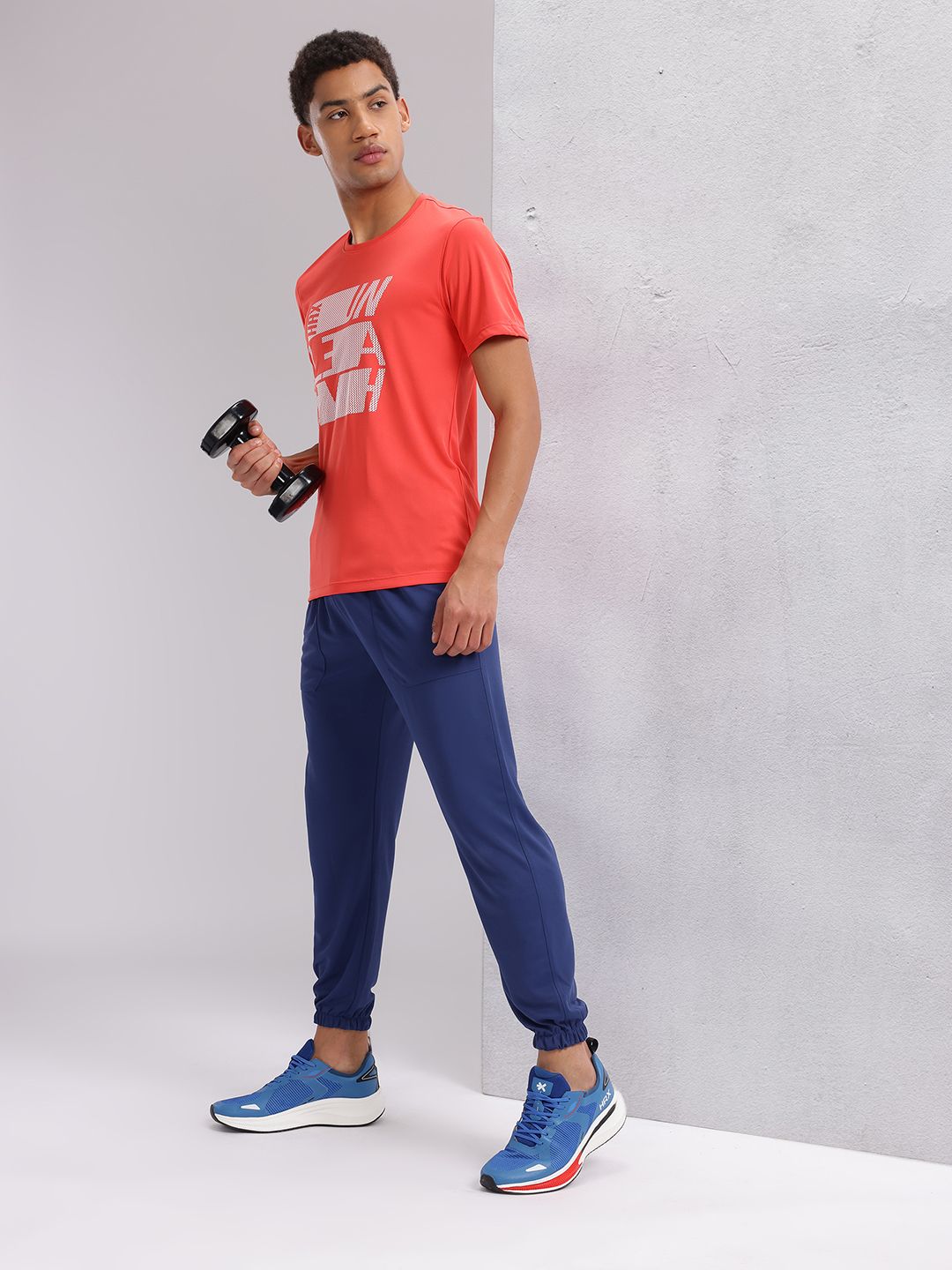 HRX by Hrithik Roshan Men Contrast Piping Rapid-Dry Training Joggers