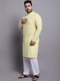 SOJANYA PLUS Ethnic Motifs Embroidered Kurta With Pyjamas & Nehru Jacket