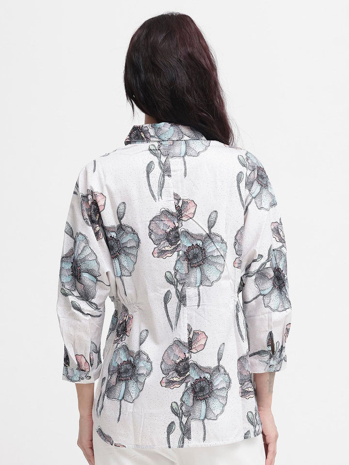 RAREISM Floral Print Cotton Top