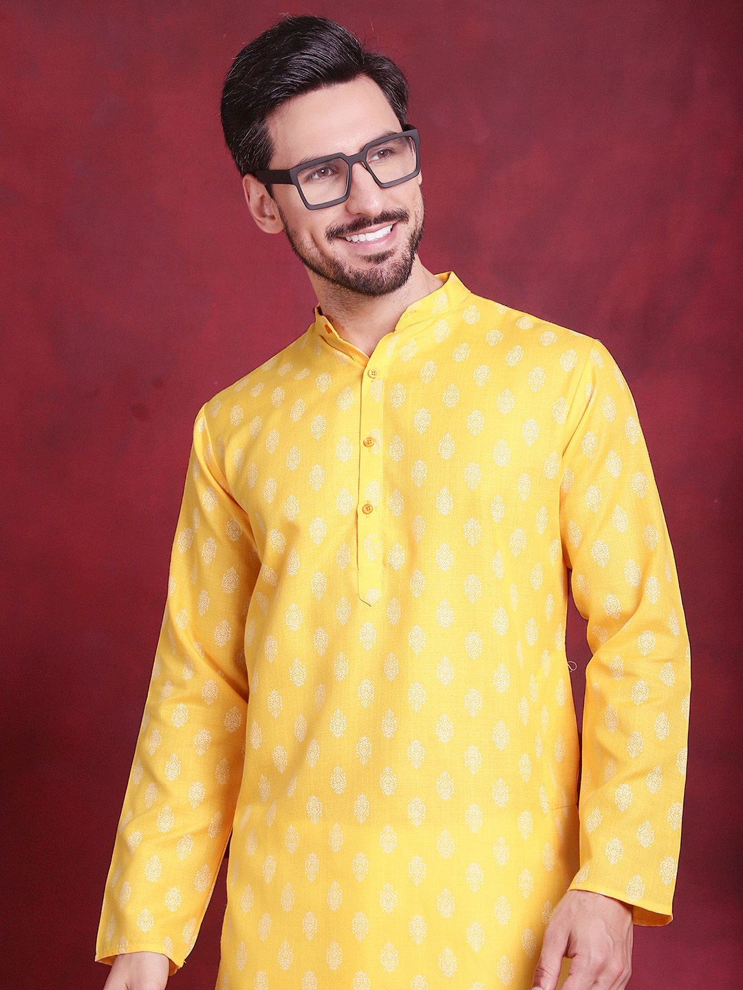 Jompers Ethnic Motifs Printed Pure Cotton Kurta
