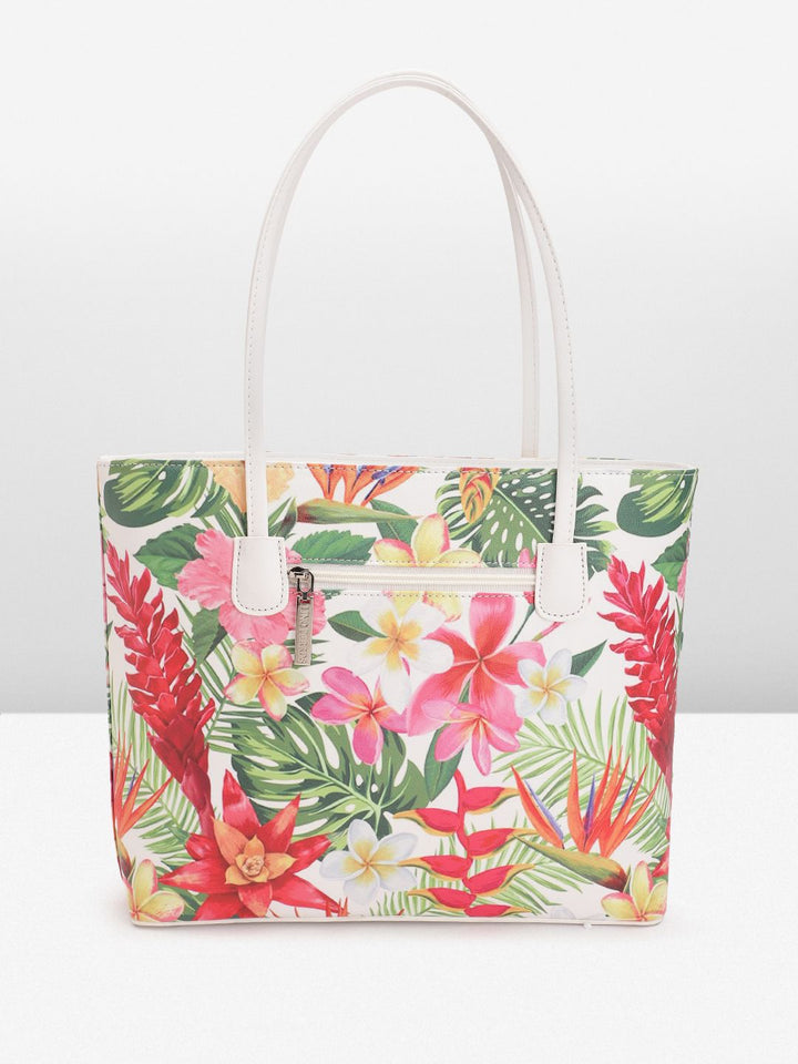 Lino Perros Floral Printed Structured Shoulder Bag