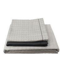 BOMBAY DYEING Rigel living Grey Printed Cotton 400 TC King Bedsheet with 4 Pillow Covers