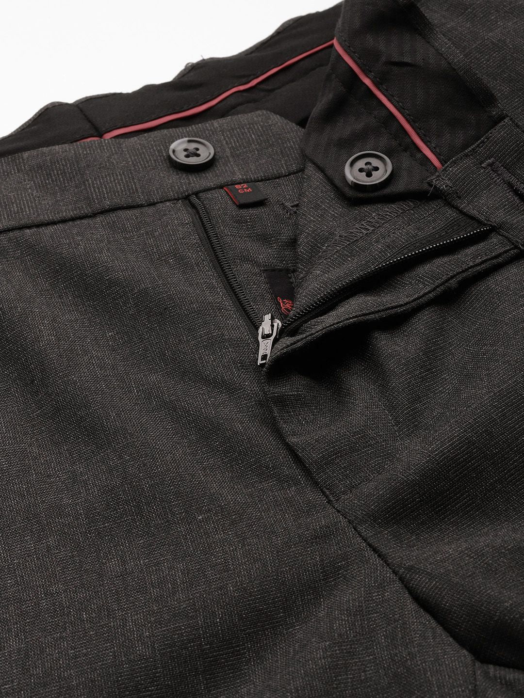 Raymond Men Checked Slim Fit Trousers