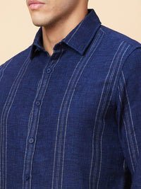 Being Human Men Slim Fit Opaque Striped Casual Shirt