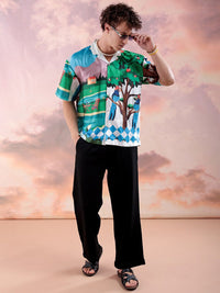 The Indian Garage Co Men Relaxed Fit Fauna Printed Resortwear Shirt