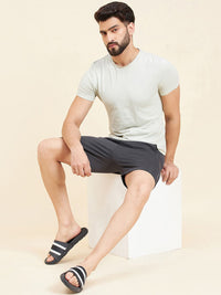 Sweet Dreams Men Charcoal Mid-Rise Shorts