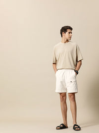 Mr Bowerbird Men Self-Design Mid-Rise Pure Cotton Corduroy Shorts