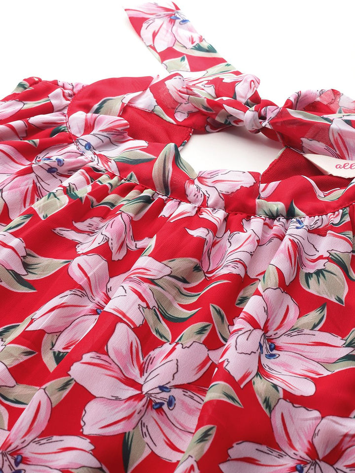 all about you Floral Print Halter Neck Top with Trousers Co-Ord Set