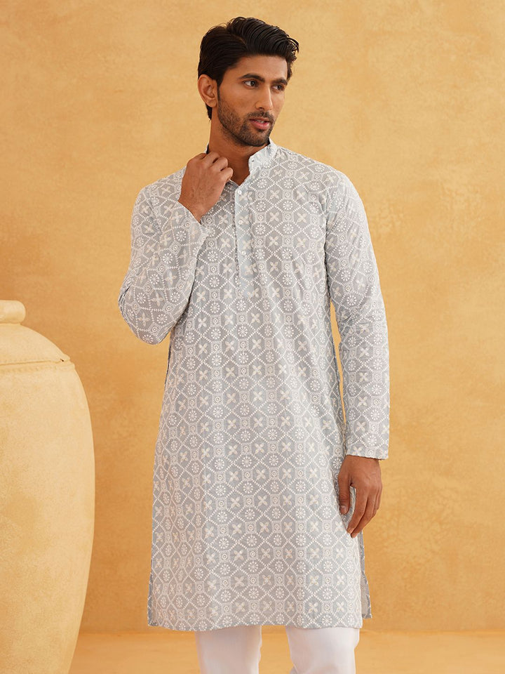 SOJANYA Kurta Kapas Tulen Sulam Bunga