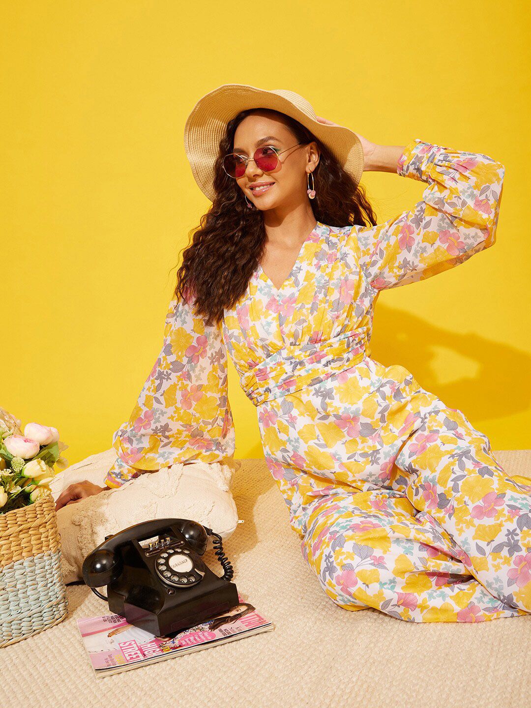 QUIERO Printed Culotte Jumpsuit