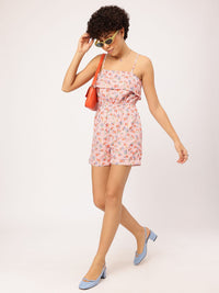 DressBerry Striped Dilemma Floral Layered Playsuit