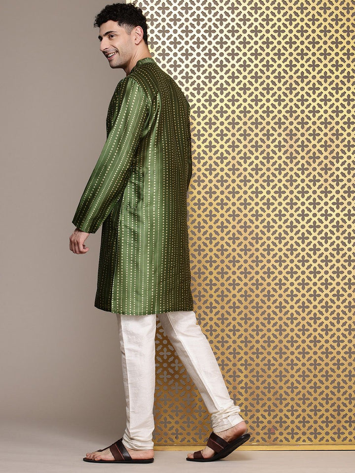 House of Pataudi Polka Dot Printed Jashn Kurta