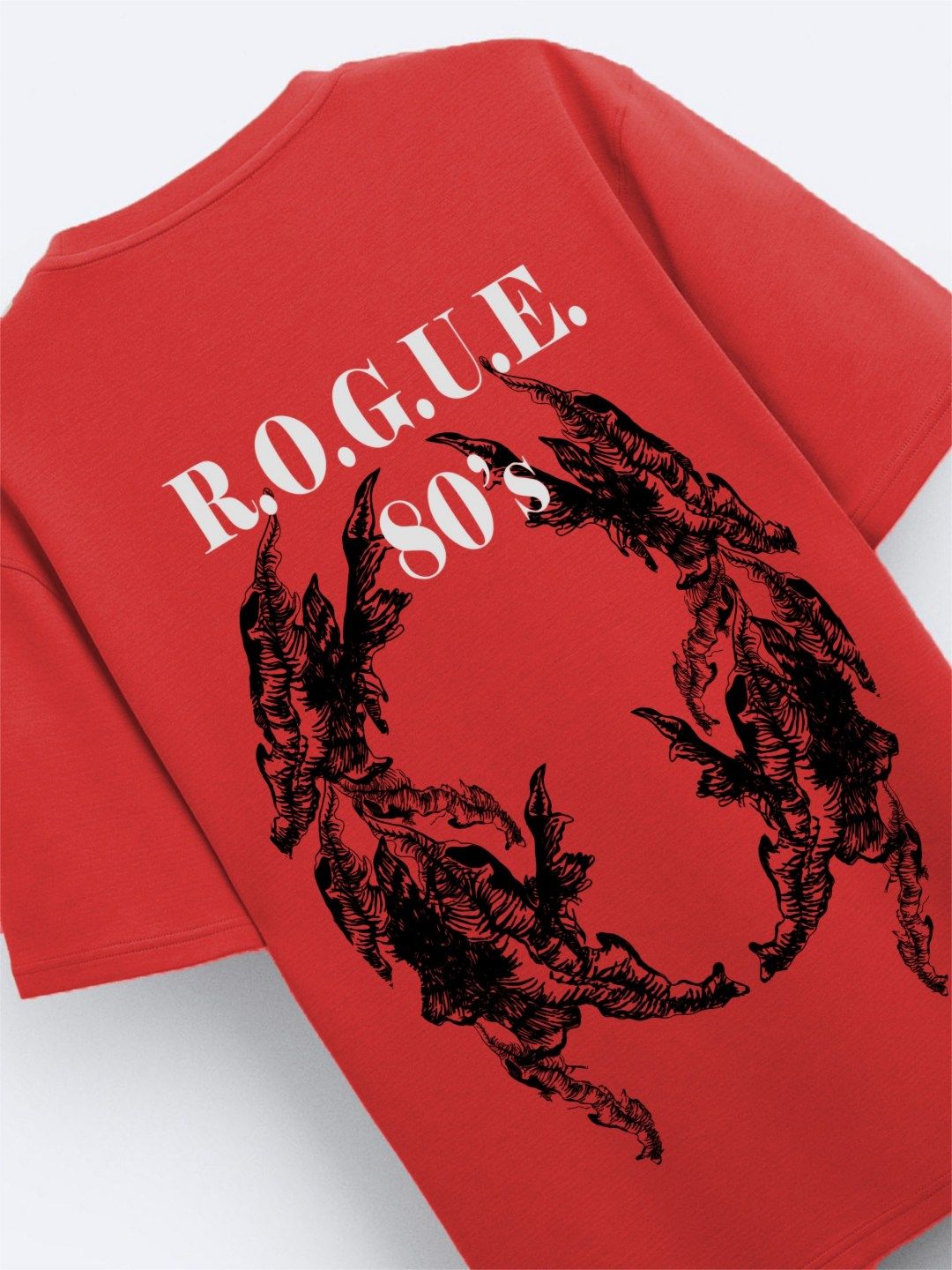 ADRO Men Graphic Printed Round Neck Cotton Oversized T-Shirt