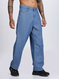 Eszett Men Blue Comfort Regular Fit Mid-Rise Cotton Jeans