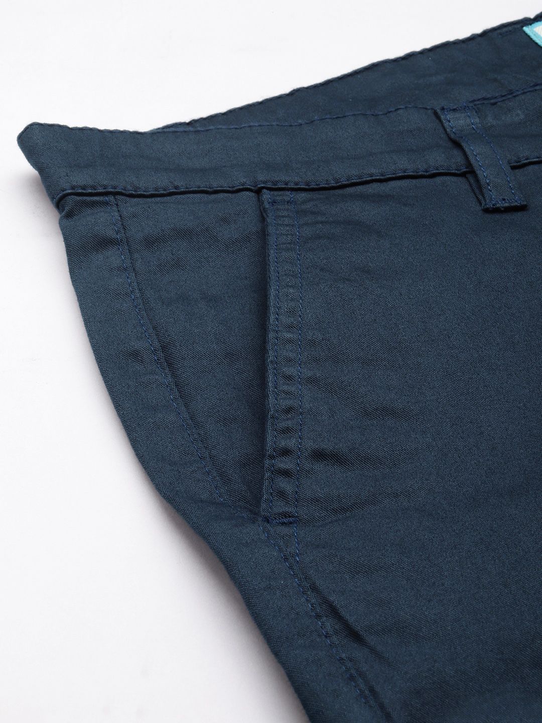 The Indian Garage Co Men Solid Slim Fit Chinos Trousers