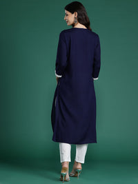 Indo Era Ethnic Motifs Embroidered Thread Work Kurta