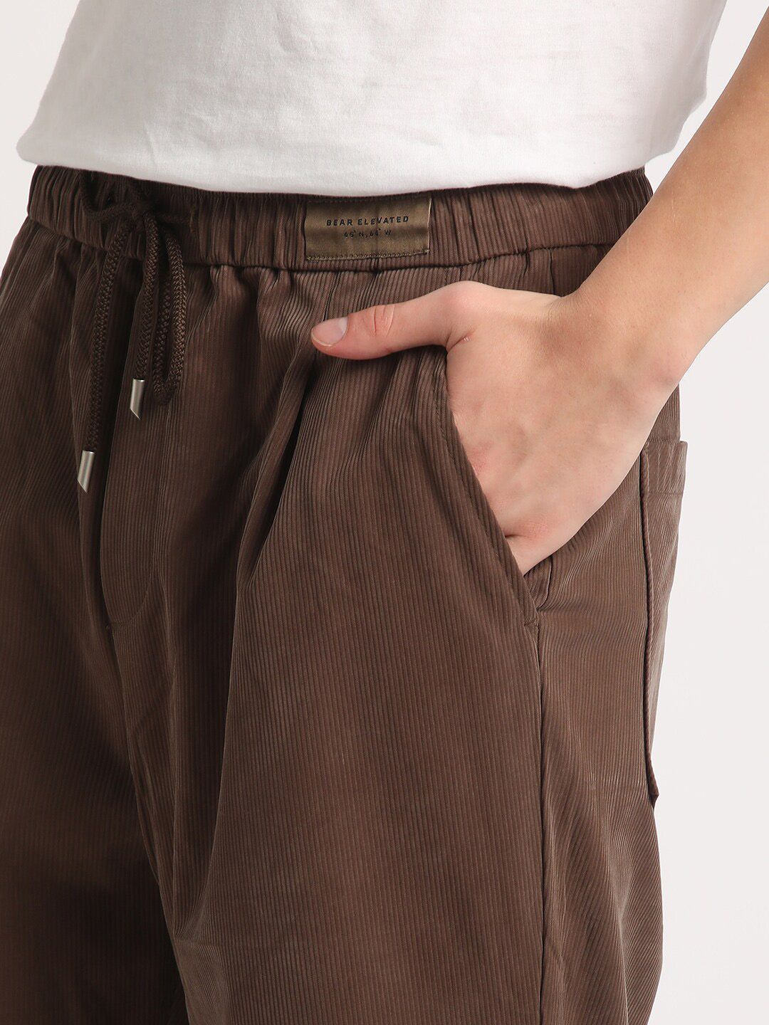 THE BEAR HOUSE Men Relaxed Loose Fit Cotton Trousers