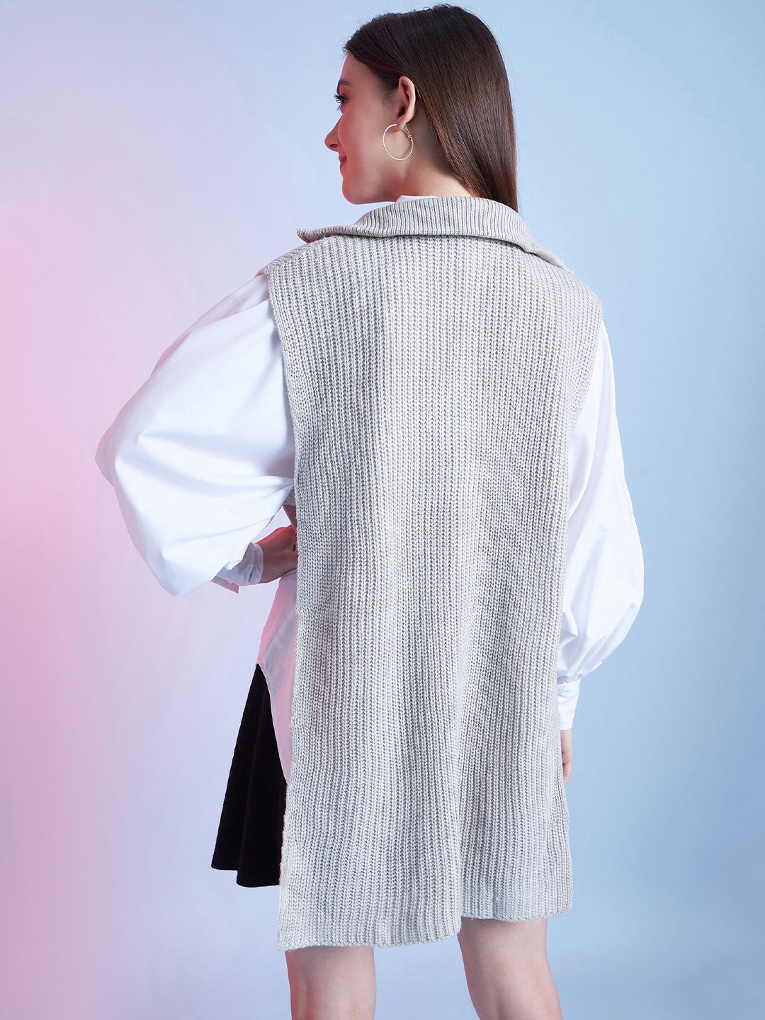 STREET 9 Ribbed Longline Pullover