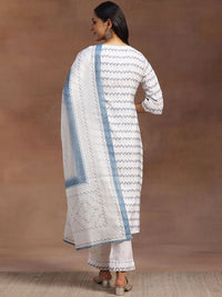 Libas Chevron Embroidered Regular Thread Work Kurta With Palazzos & Dupatta