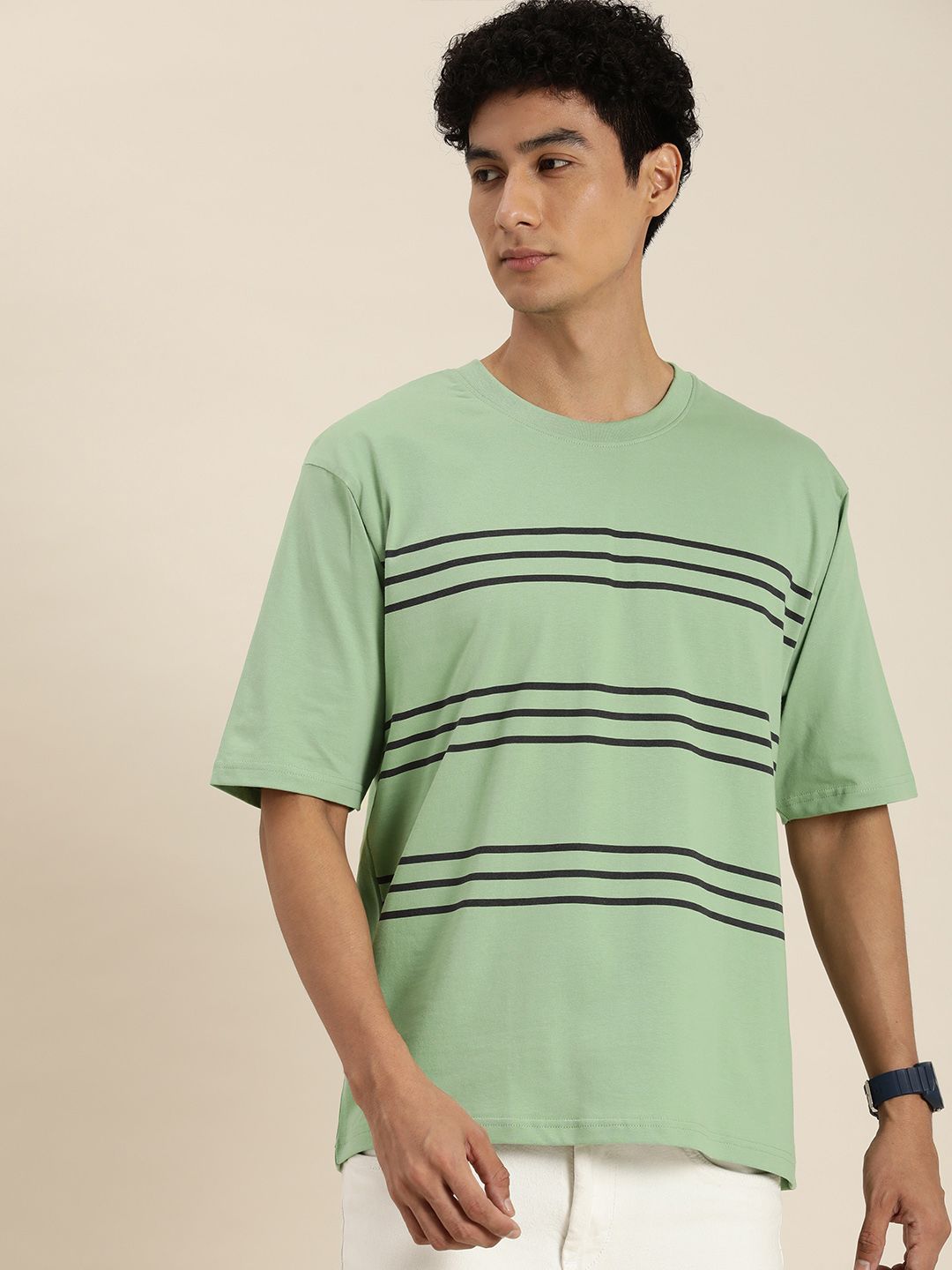 DILLINGER Men Striped Oversized T-shirt