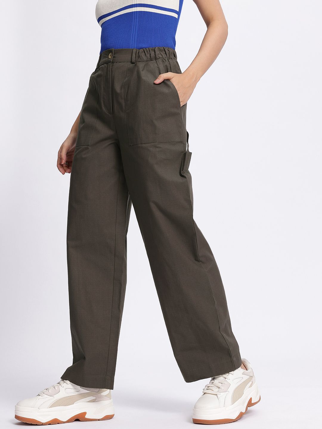 DressBerry Women Sleek Perfection Regular Fit Trouser