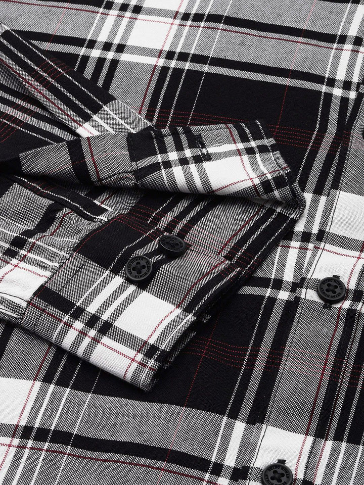 Being Human Slim Fit Opaque Pure Cotton Checked Casual Shirt